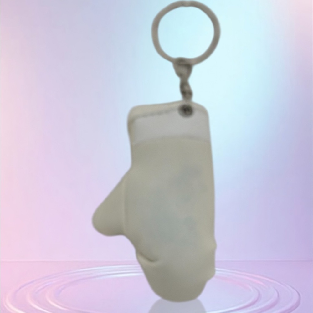Sporty Mini Boxing Glove Keychain White/Silver - Picture 4 of 9